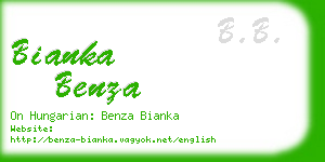 bianka benza business card